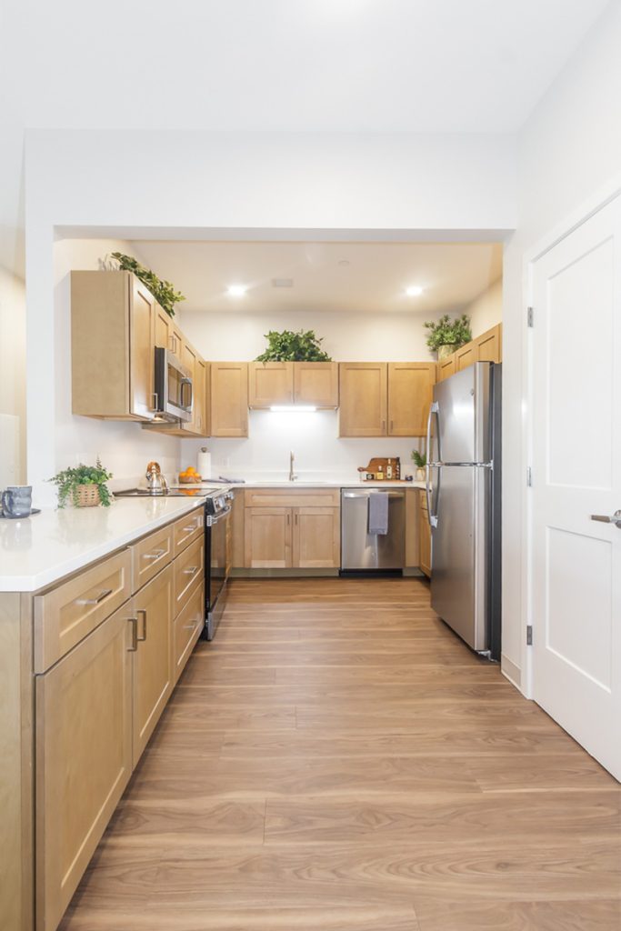 Welcoming interior kitchen new appliances